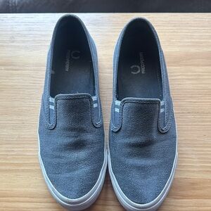 Fred Perry Charcoal Slip-On Loafers for Men